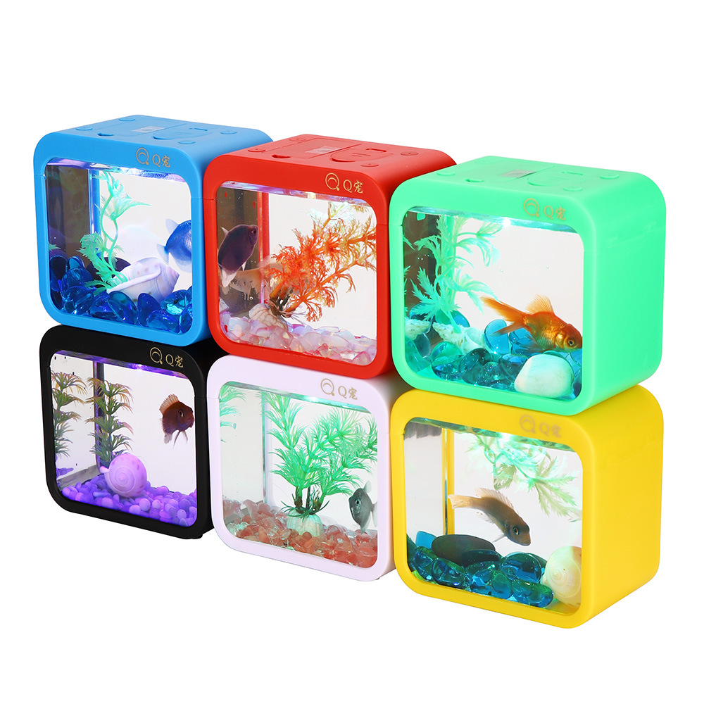 Aquarium Goldfish - Colorful Creative Betta Box With Light,