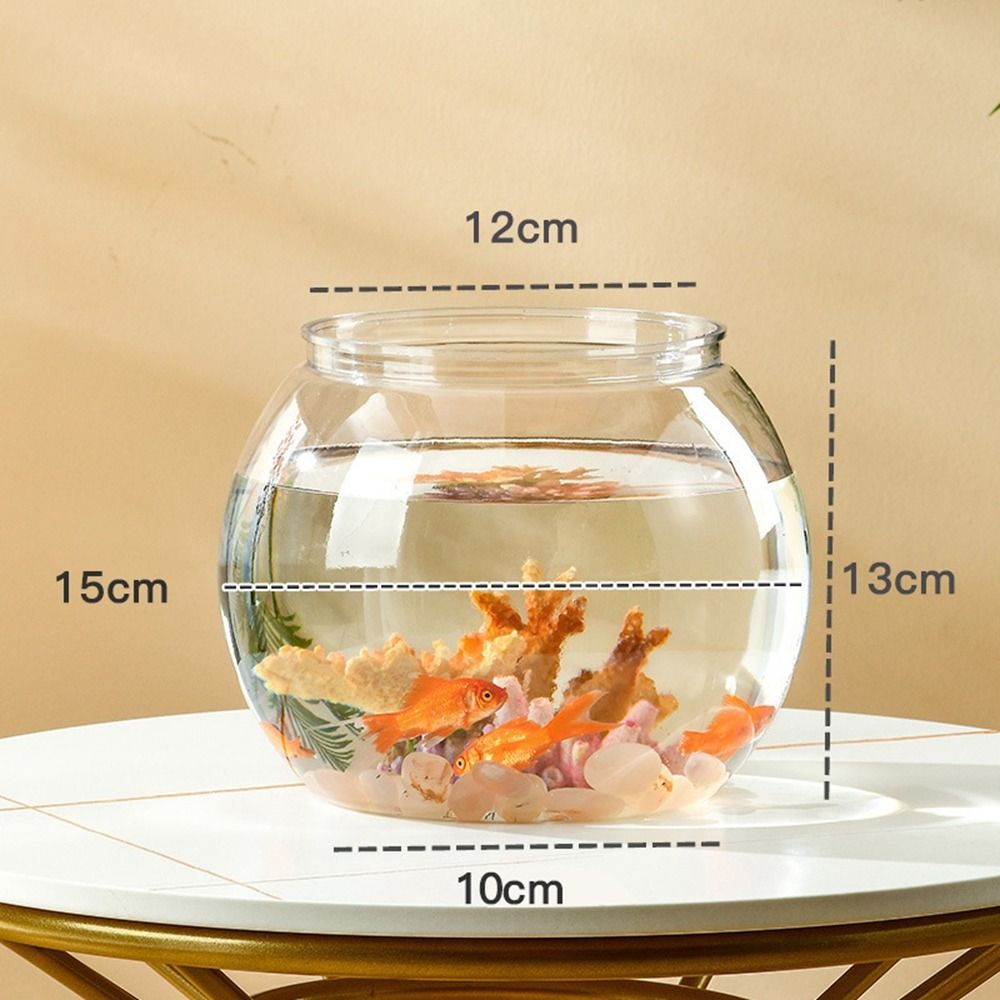 Aquarium Goldfish - Home Decor Clear Transparent Round Fish