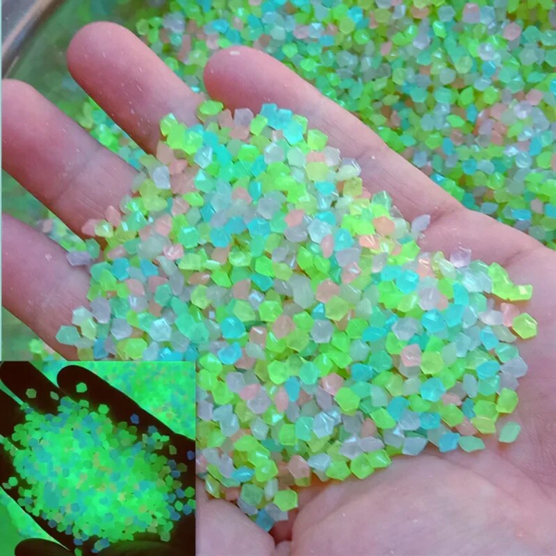 Aquarium Fish Fishing - 1000pcs 3-5mm Luminous Sand Glow In