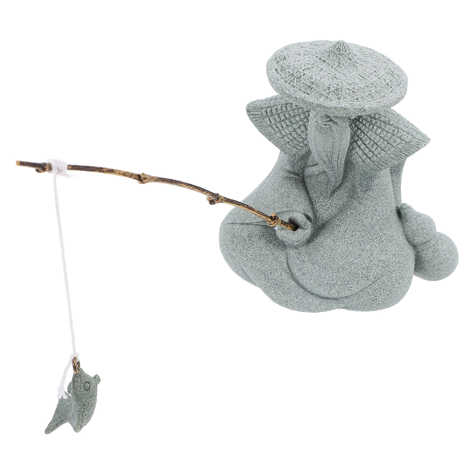 Mini Fisherman Statue Resin El - Aquarium Fish Tank recension och pris