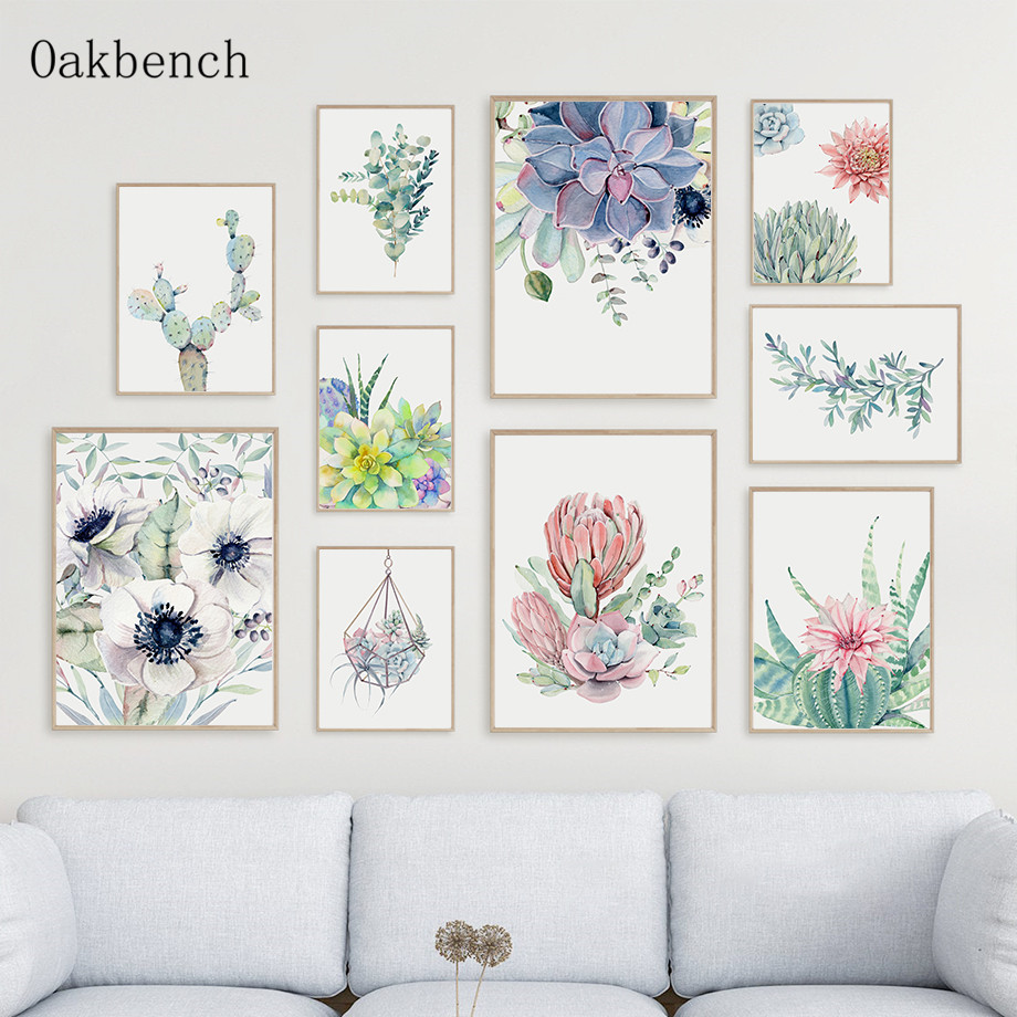 Succulent Plant Wall Art Poste - Live Plant Fertilizer recension och pris