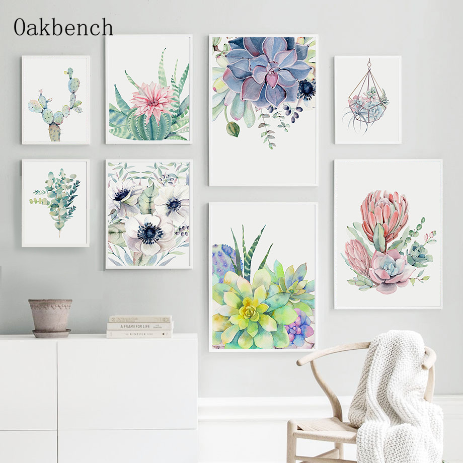 Succulent Plant Wall Art Poste - Live Plant Fertilizer recension och pris