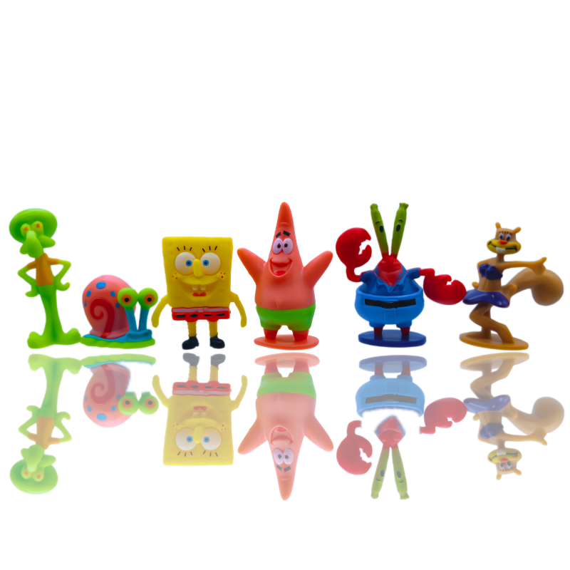 6pcs SpongeBob Fish Tank Decor - Aquarium Fish Fishing recension och pris