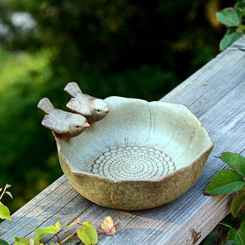 Ceramic birth baths Garden dec - Aquarium Fish Auto Feeder recension och pris