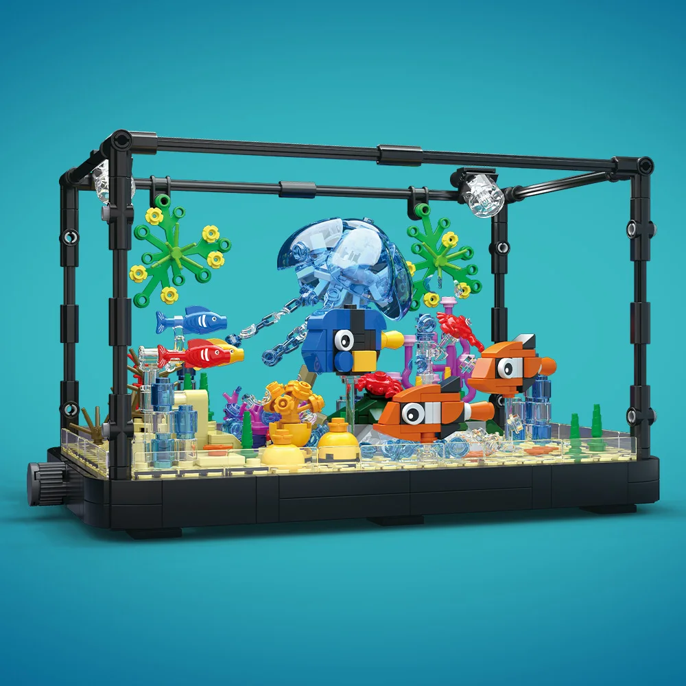 Fish Tank Building Block Set w - Aquarium Fish Fishing recension och pris