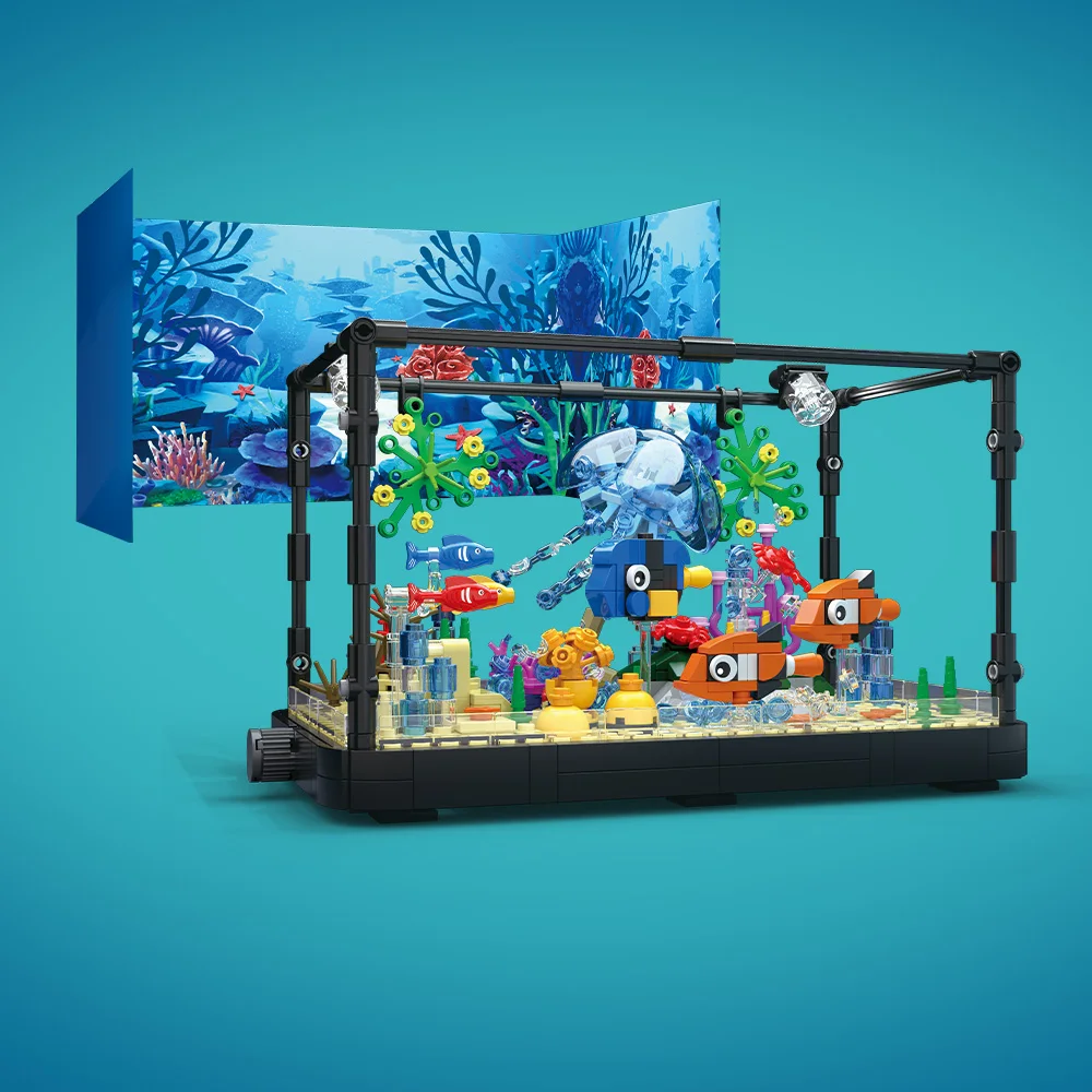 Fish Tank Building Block Set w - Aquarium Fish Fishing recension och pris