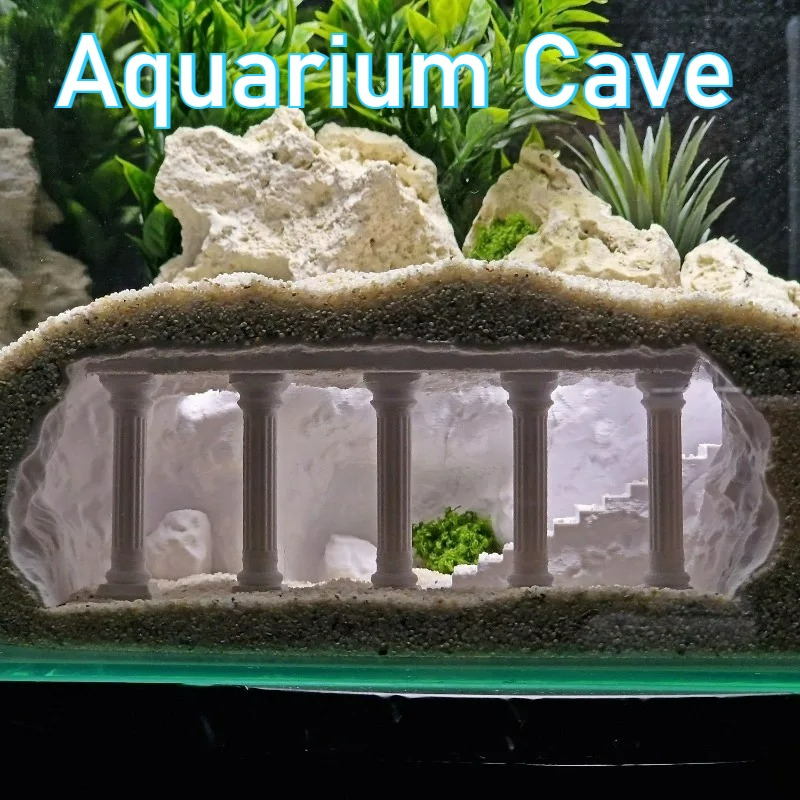 3D Printed Fish Tank Cave, Art - Aquarium Fish Bridge recension och pris