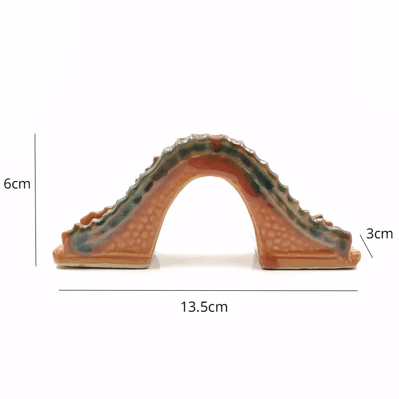 Resin Ceramic Jade Bridge Fish - Aquarium Fish Bridge recension och pris