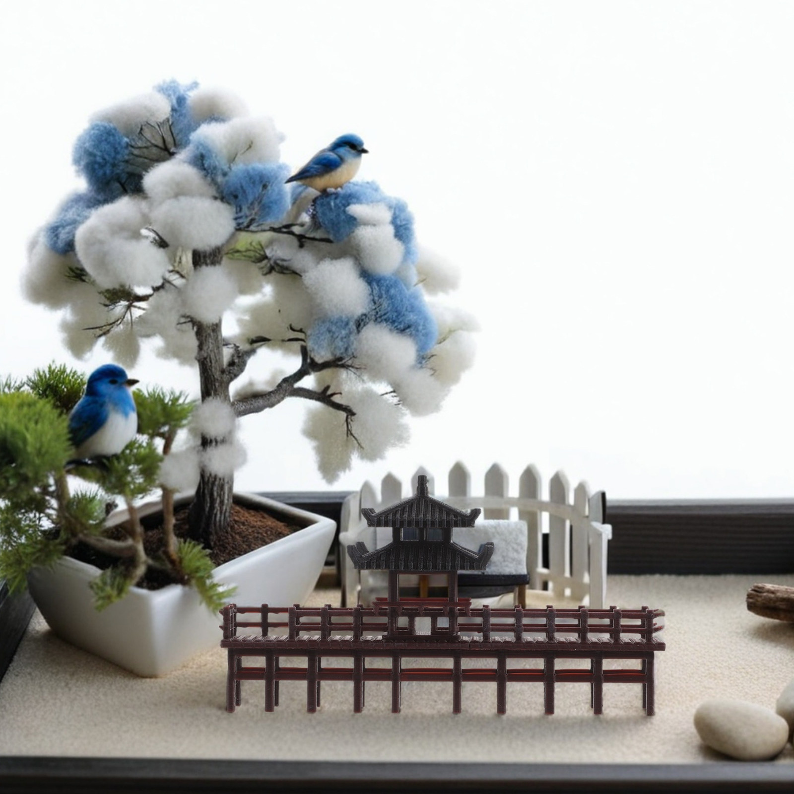 Miniature Garden Pavilion Brid - Aquarium Fish Bridge recension och pris