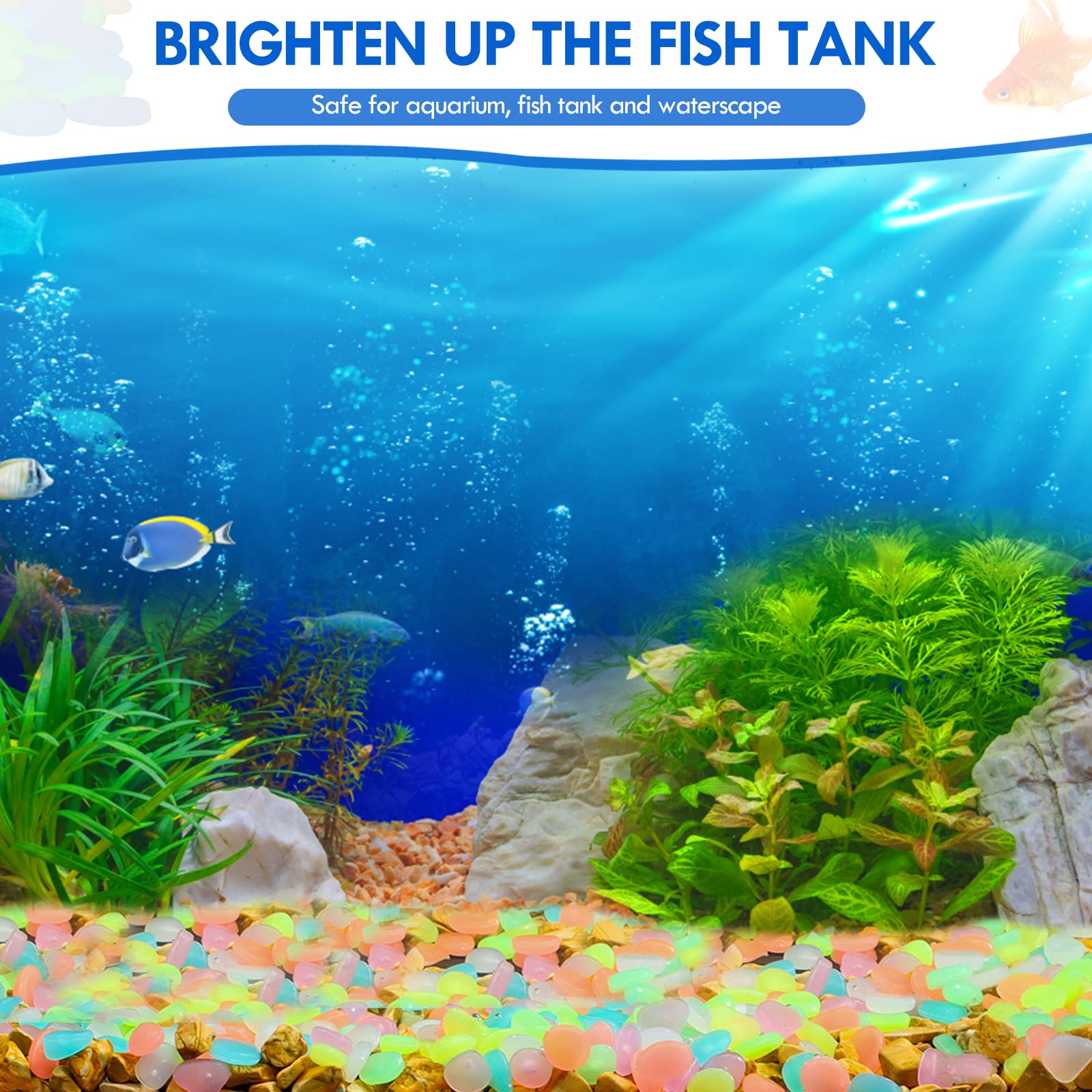 100Pcs Glow in the Dark Garden - Aquarium Fish Fishing recension och pris