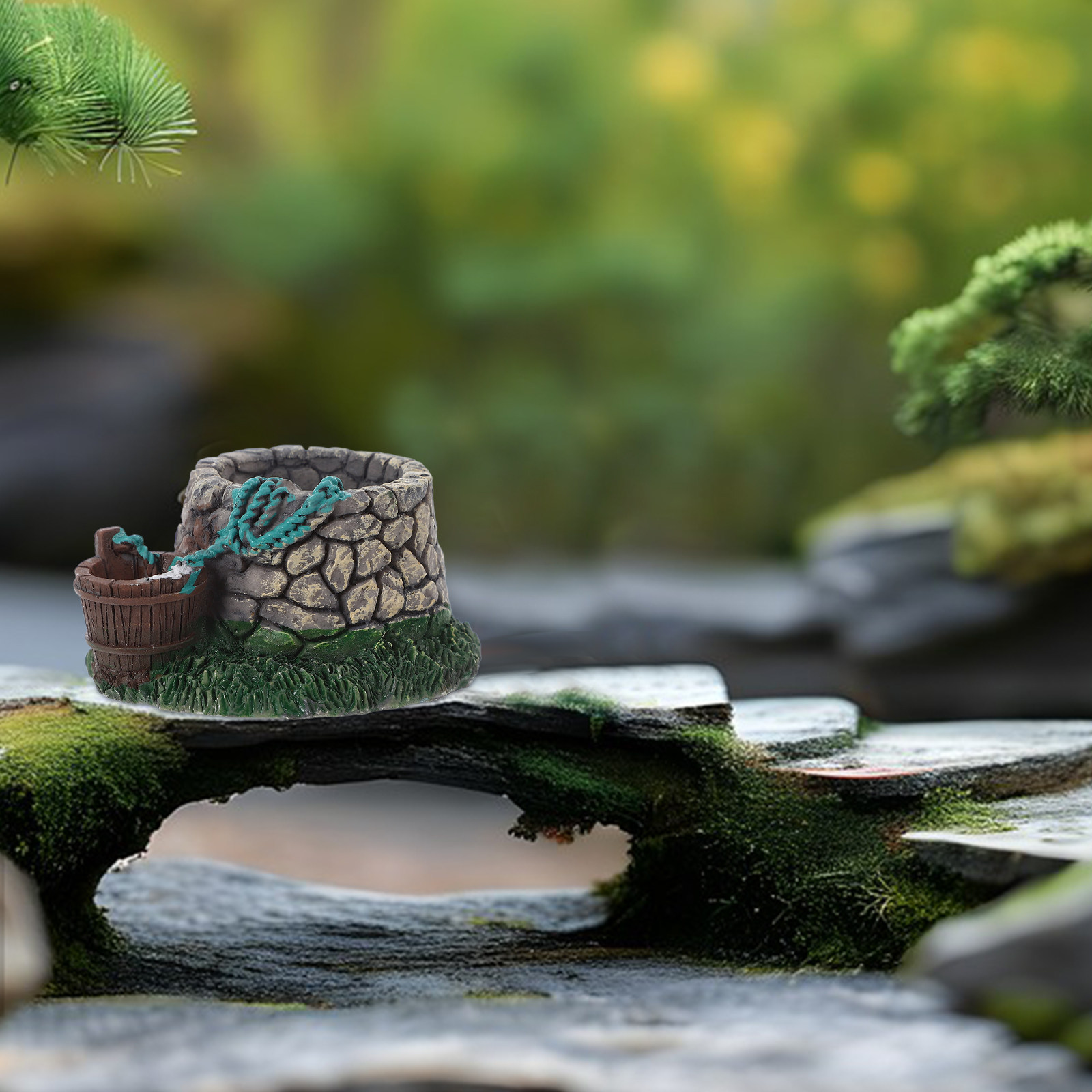 Miniature Terrarium Resin Gard - Aquarium Fish Bridge recension och pris